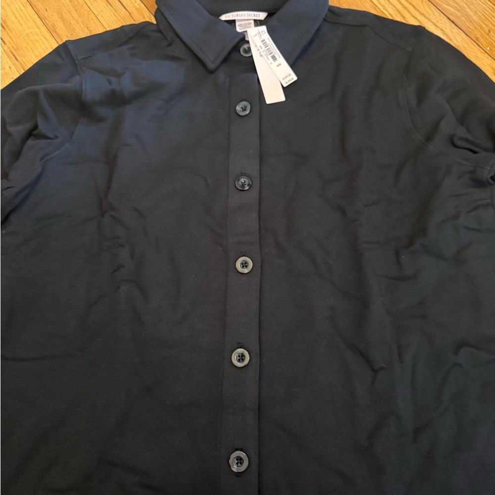 Victoria's Secret Black Lounge Shirt NWT‎ Oversized